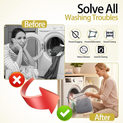 4er-Set Wäschenetze für Feinwäsche 32x27cm
