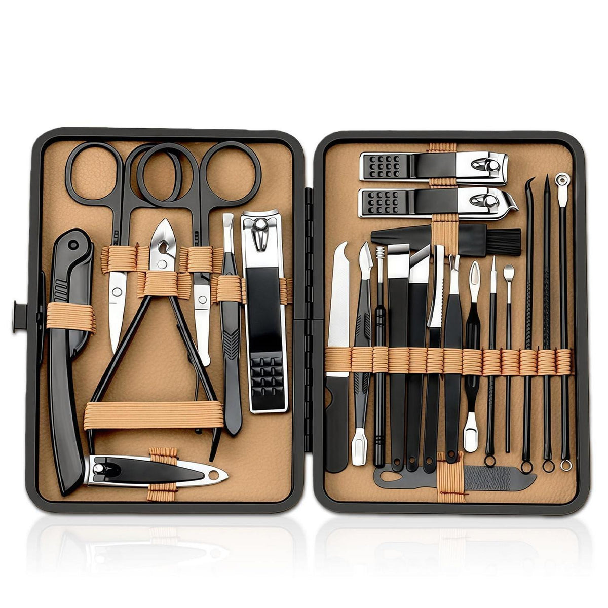 Maniküre Set 24-teilig Edelstahl – Nagelpflege Set mit Tasche