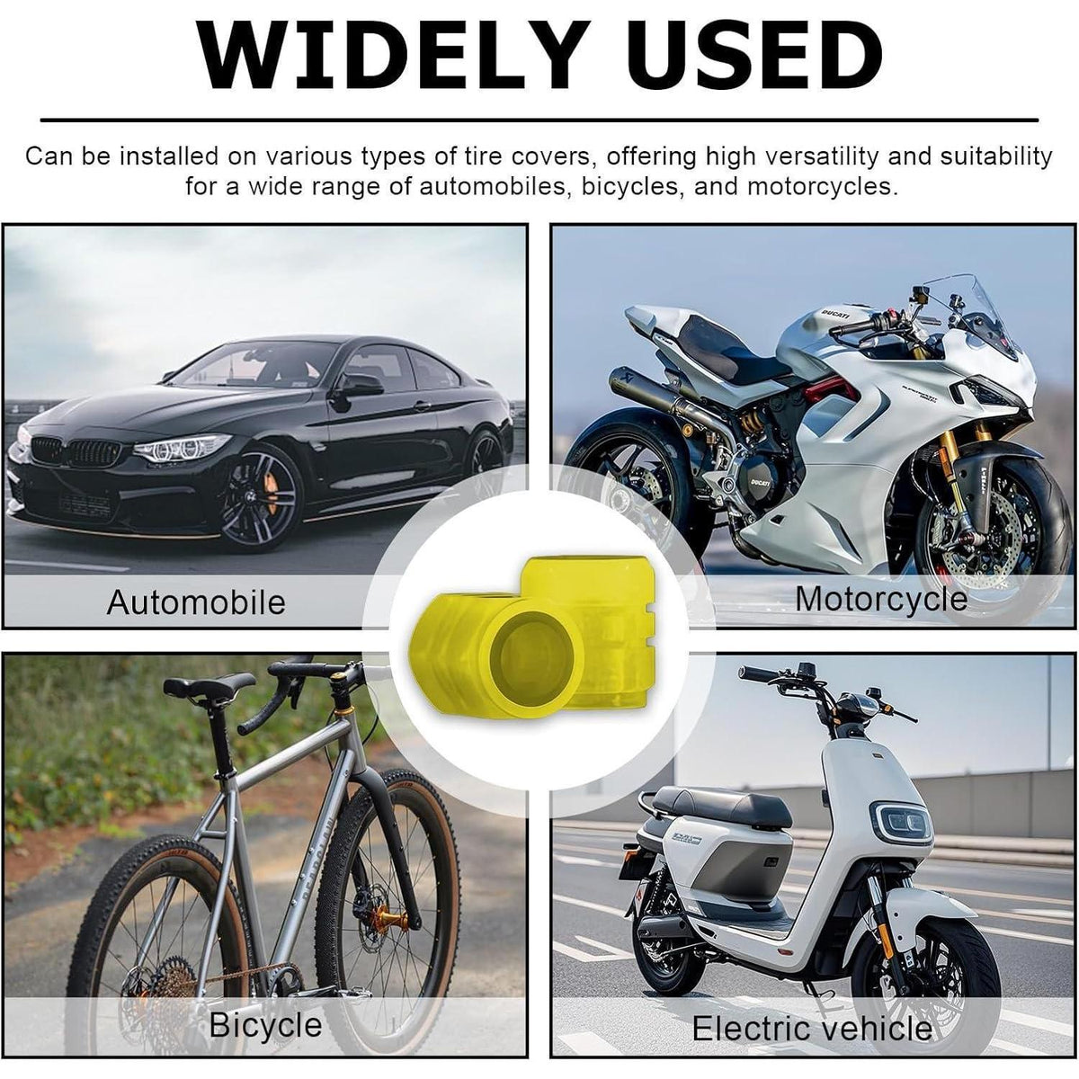 Leuchtende Ventilkappen 4er-Set – Auto, Motorrad, Fahrrad