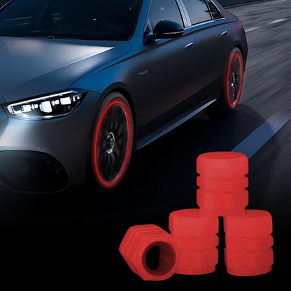 Leuchtende Ventilkappen 4er-Set – Auto, Motorrad, Fahrrad
