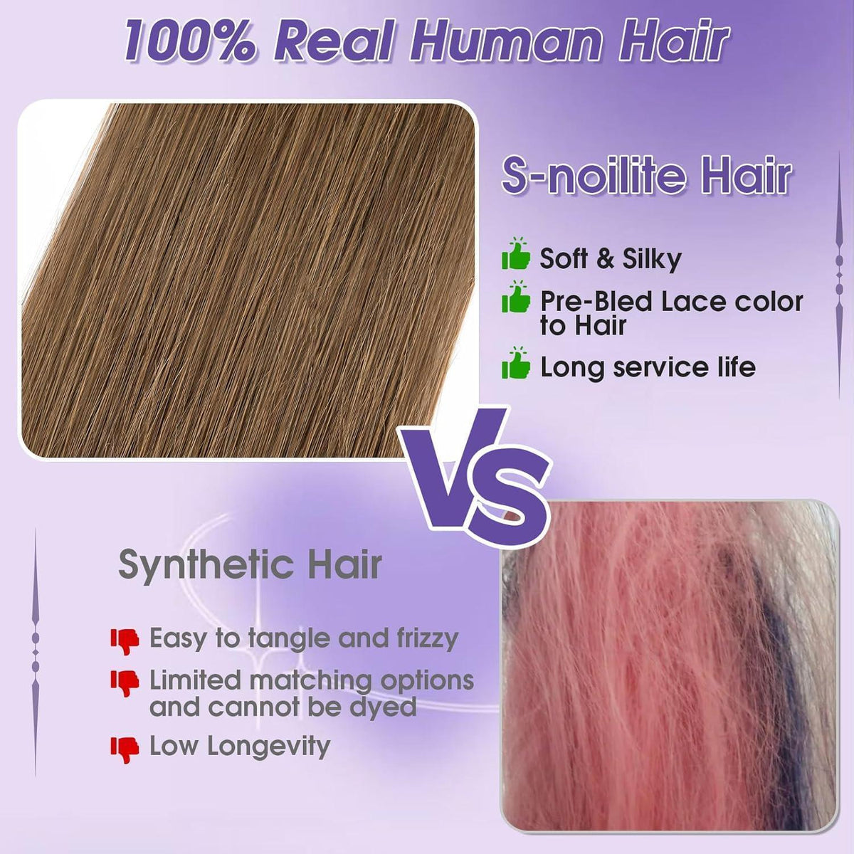 Echthaar Haarverlängerung Balayage Schokoladenbraun 55cm
