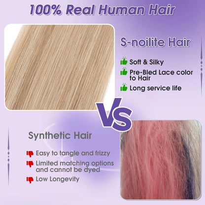 Echthaar Haarverlängerung Balayage Clip-in #12/613 Blond