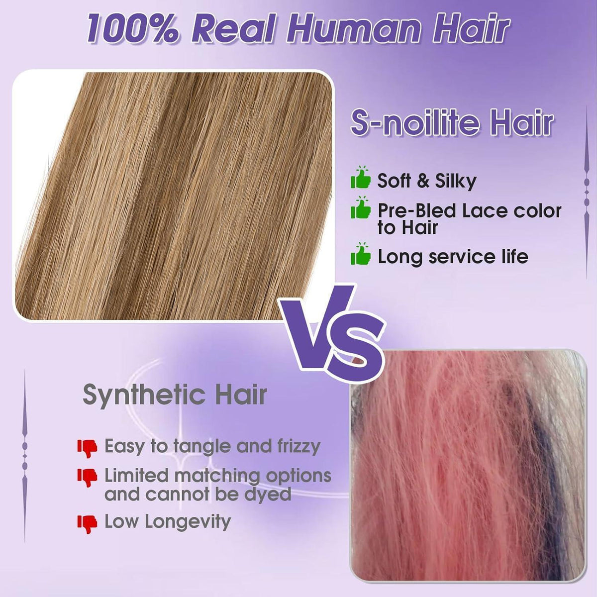 Echthaar Haarverlängerung Balayage Schokoladenbraun/Dunkelblond 50cm