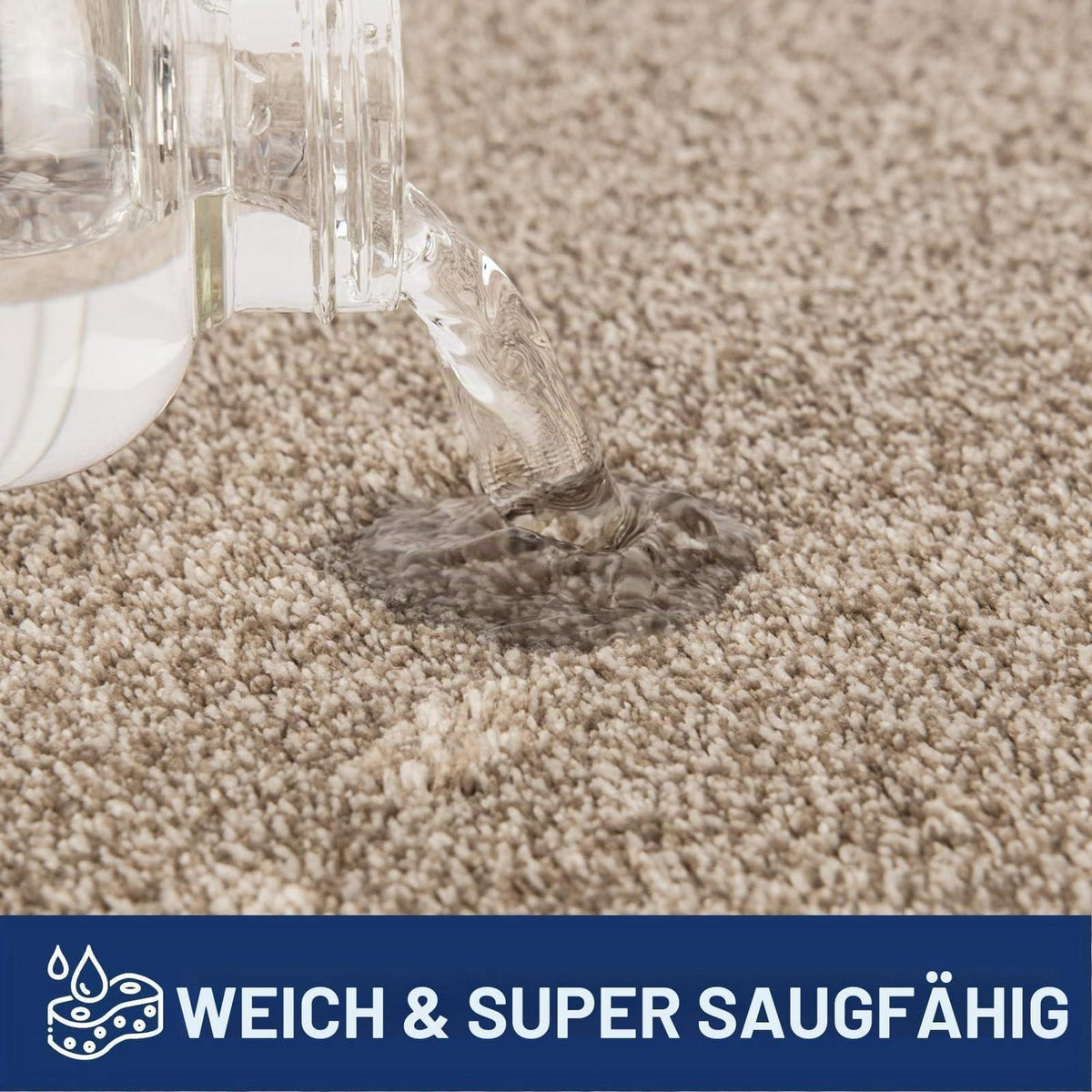 Läufer Teppich 60x210 cm – Schmutzfangmatte Beige
