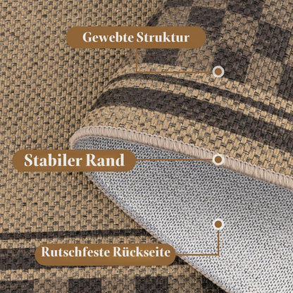 Jute Optik Läufer 80x200 cm – Rutschfest & Pflegeleicht