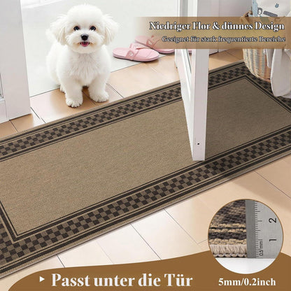 Jute Optik Läufer 80x200 cm – Rutschfest & Pflegeleicht