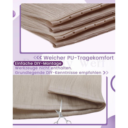 Echthaar Tressen Platinblond 50cm – Remy Weft Extensions