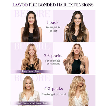 Blond Echthaar Tressen 60cm – Unsichtbare Extensions #18/613