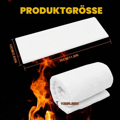 Keramikwolle für Bioethanol Kamin – 6 Stück, 30x10cm