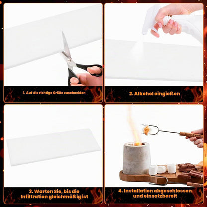 Keramikwolle für Bioethanol Kamin – 6 Stück, 30x10cm