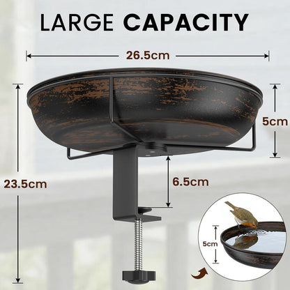 Hängende Vogeltränke aus Metall für Balkon & Garten