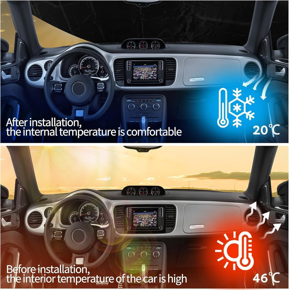 Frontscheibenabdeckung Mercedes Sprinter 2019-2025 – 2-lagig & Magnetisch
