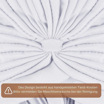 Chemo Hut Damen vorgebunden mit Knoten, weich und atmungsaktiv
