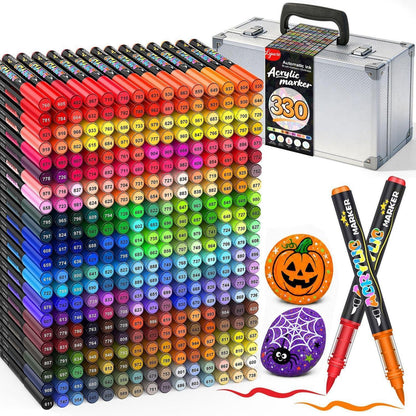 Acrylstifte Set 330 Farben – Wasserfest für Stein, Holz & mehr