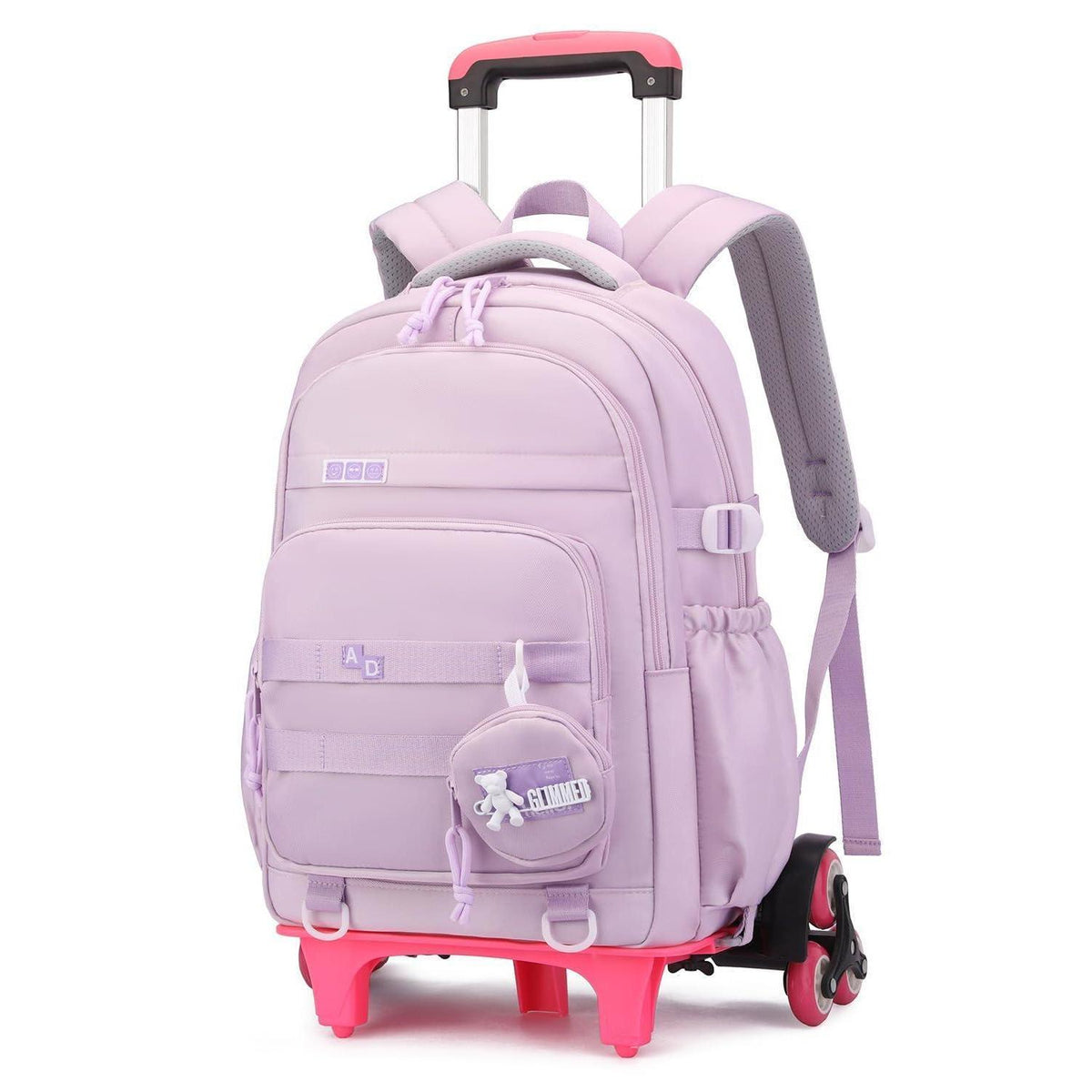 Schultrolley Mädchen mit Rollen & Laptopfach Lila