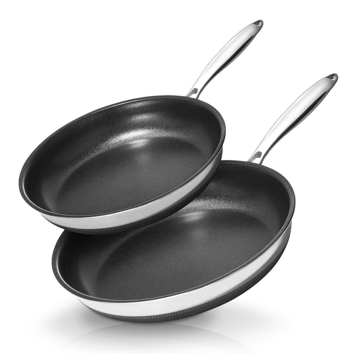 Edelstahl Pfannenset 2-teilig 24+28cm – Antihaft & Spülmaschinengeeignet