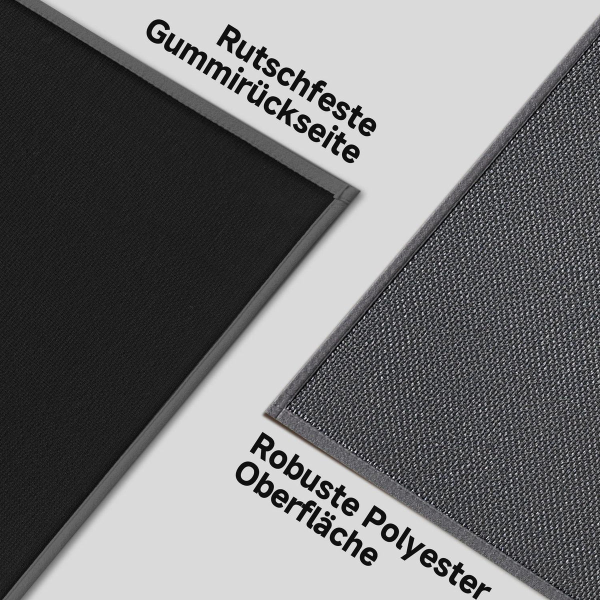 Waschbare Fußmatte Grau 80x120cm – Rutschfest & Saugfähig