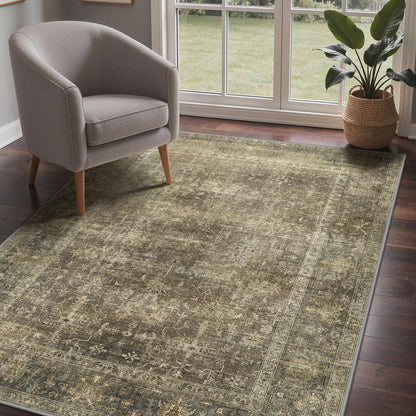 Vintage Teppich Wohnzimmer 160x230 cm Sandbraun