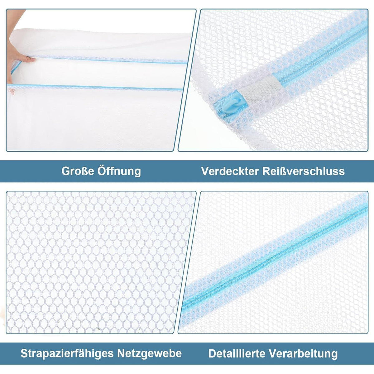 Wäschenetze 2er Set XXL & XXXL – Grobmaschig & Wiederverwendbar
