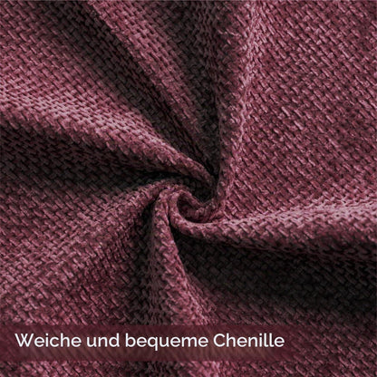 2x Kissenbezug 40x40 Weinrot Chenille – Weich & Dekorativ