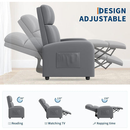 Relaxsessel mit Liegefunktion – Grau