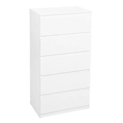 Weißer Kommodenschrank 60cm mit 5 Schubladen – Schlafzimmer & Büro