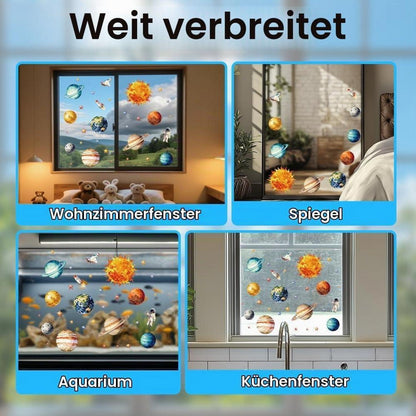Fensterbilder Planeten & Astronauten – Dekorativ & Wiederverwendbar