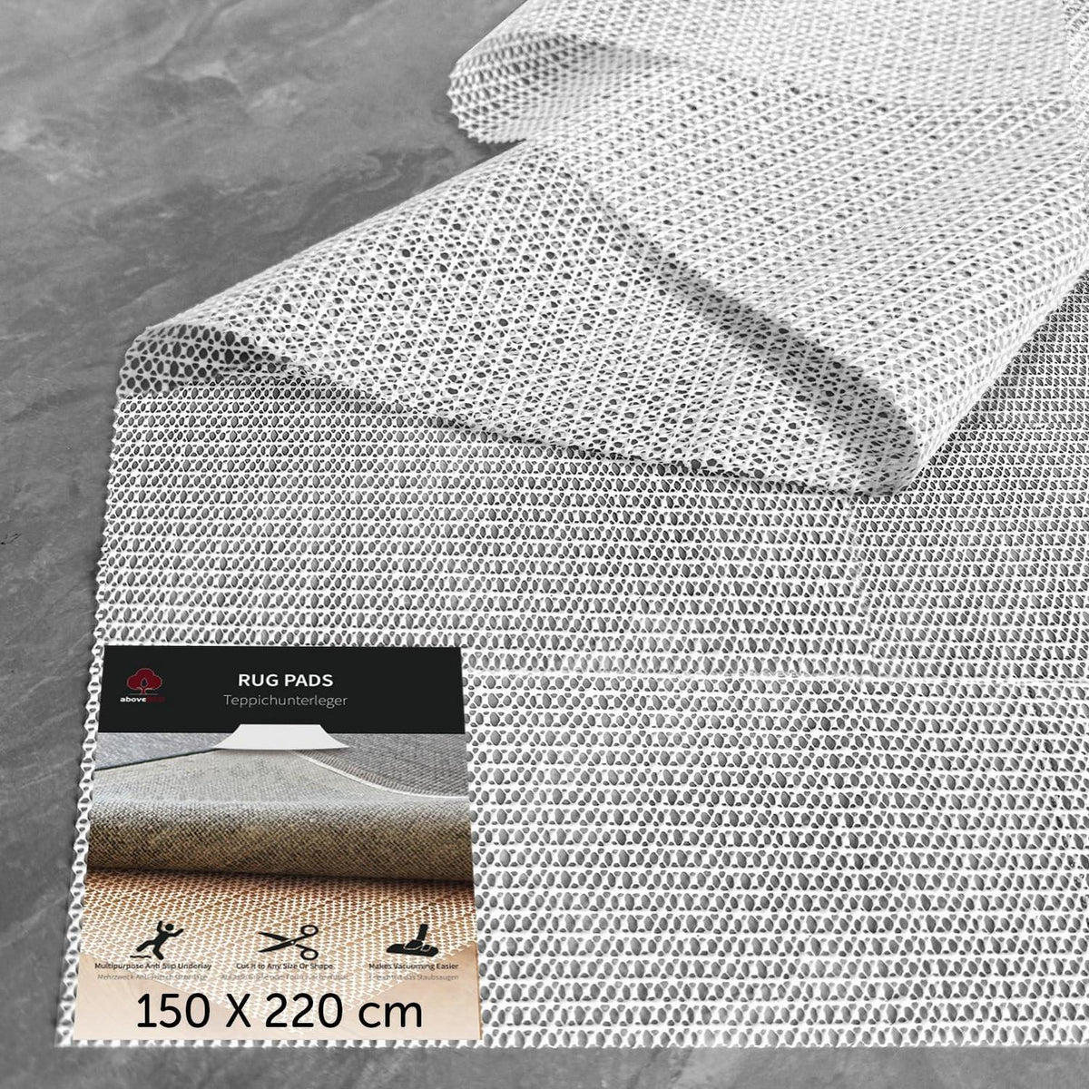 Antirutsch Teppichunterlage 150 x 220 cm – Rutschfest & Sicher