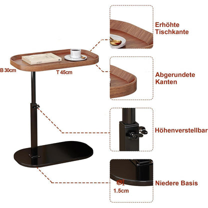 Höhenverstellbarer C-förmiger Beistelltisch – 30x45cm, 360° drehbar