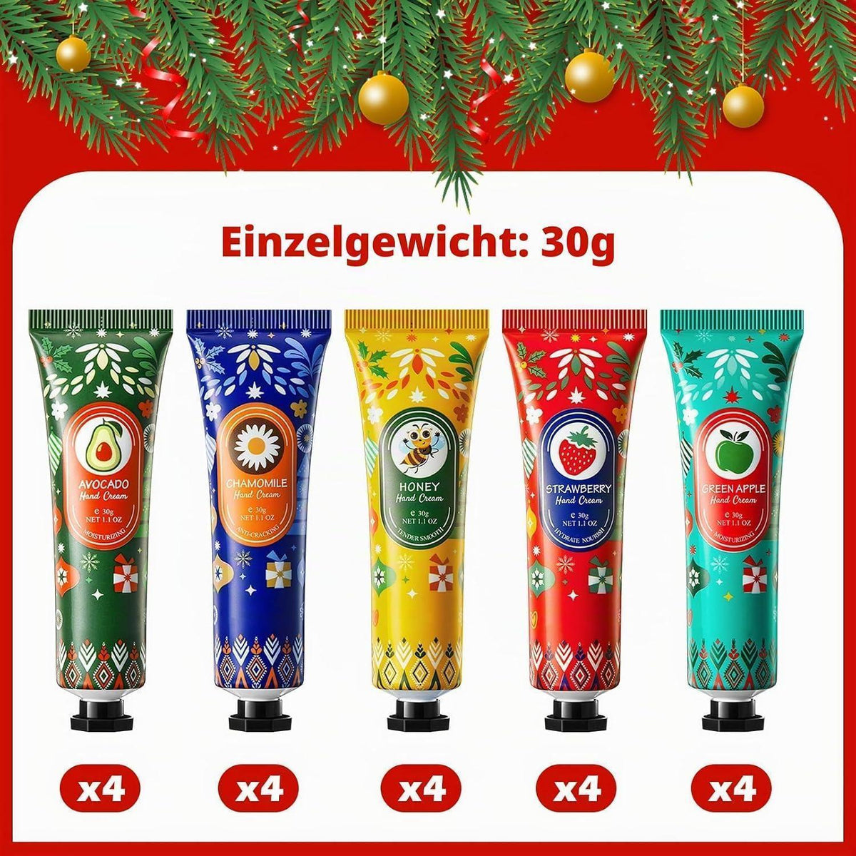 20x Mini Handcreme Set - Pflegende Lotion für trockene Hände