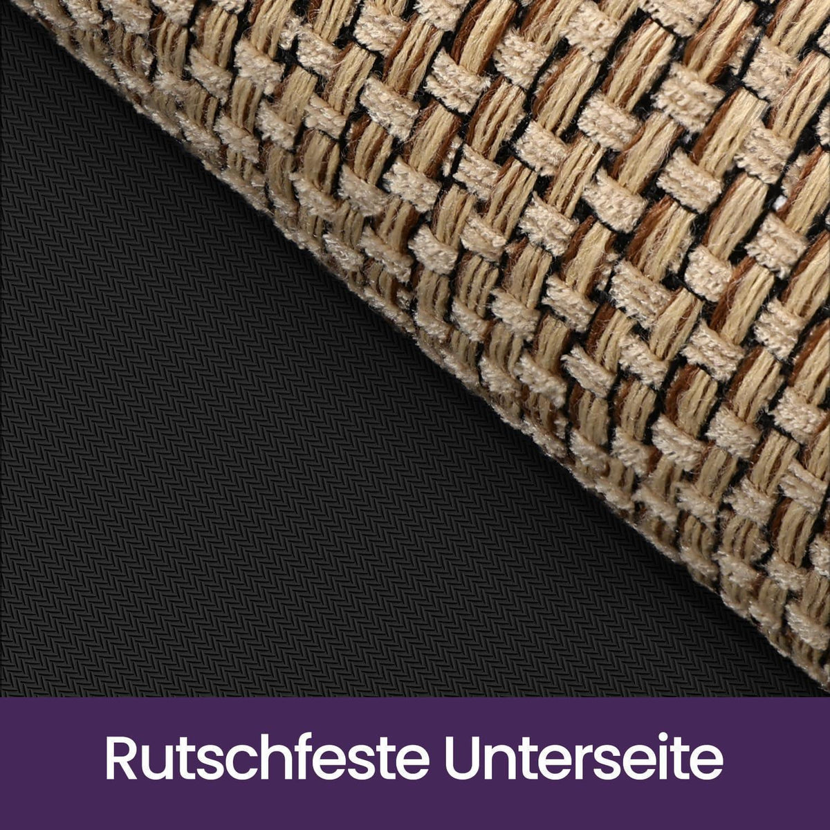 Fußmatte Innen rutschfest 90x140 cm – Saugstark & Beige