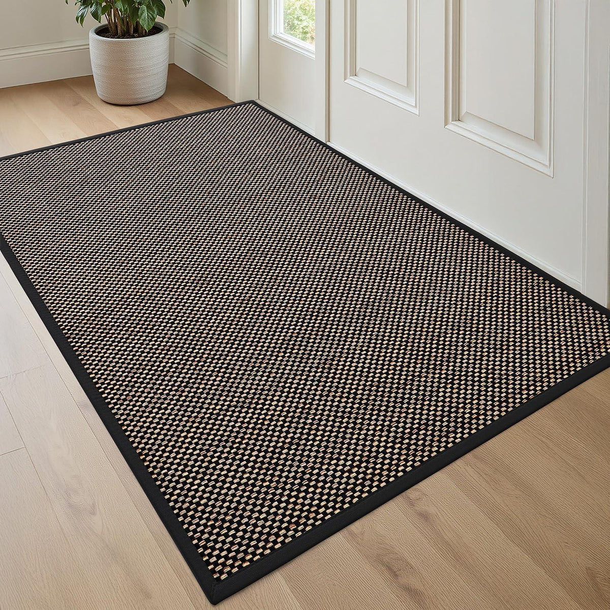 Fußmatte Innen rutschfest 90x140 cm Schwarz