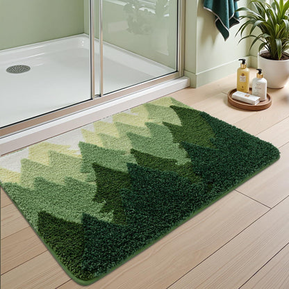 Badematte 50x80 cm rutschfest, weich & saugfähig – Waldgrün