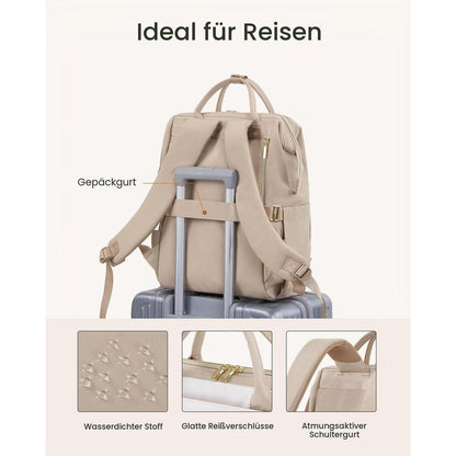 Laptop Rucksack Damen 15,6 Zoll – Wasserdichter Schulrucksack Lila