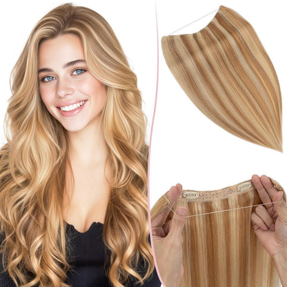 Remy Echthaar Extension – Unsichtbare Tresse, 40cm, #12p613