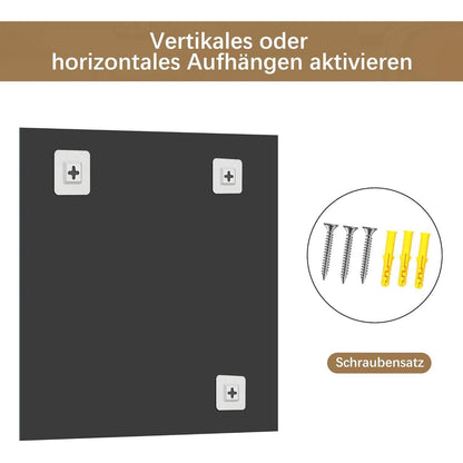 Rahmenloser Badezimmerspiegel 75x90 cm – HD Spiegelung, Robust & Modern