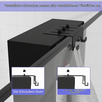 Hängende Duschablage ohne Bohren, 3-stufig, Schwarz