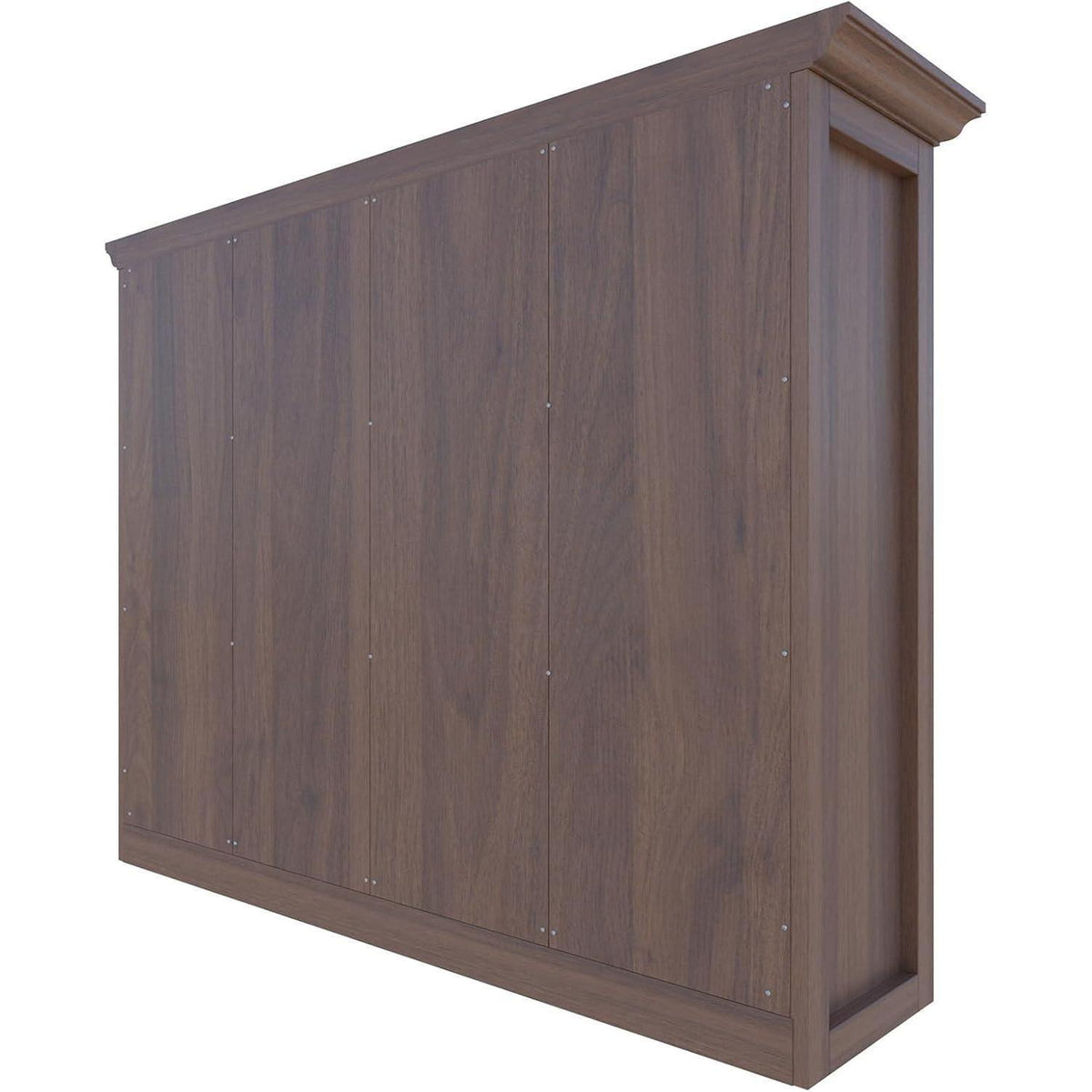 OSCHF 12-Fächer Bücherregal mit Sockel – Modernes Holzregal Walnuss