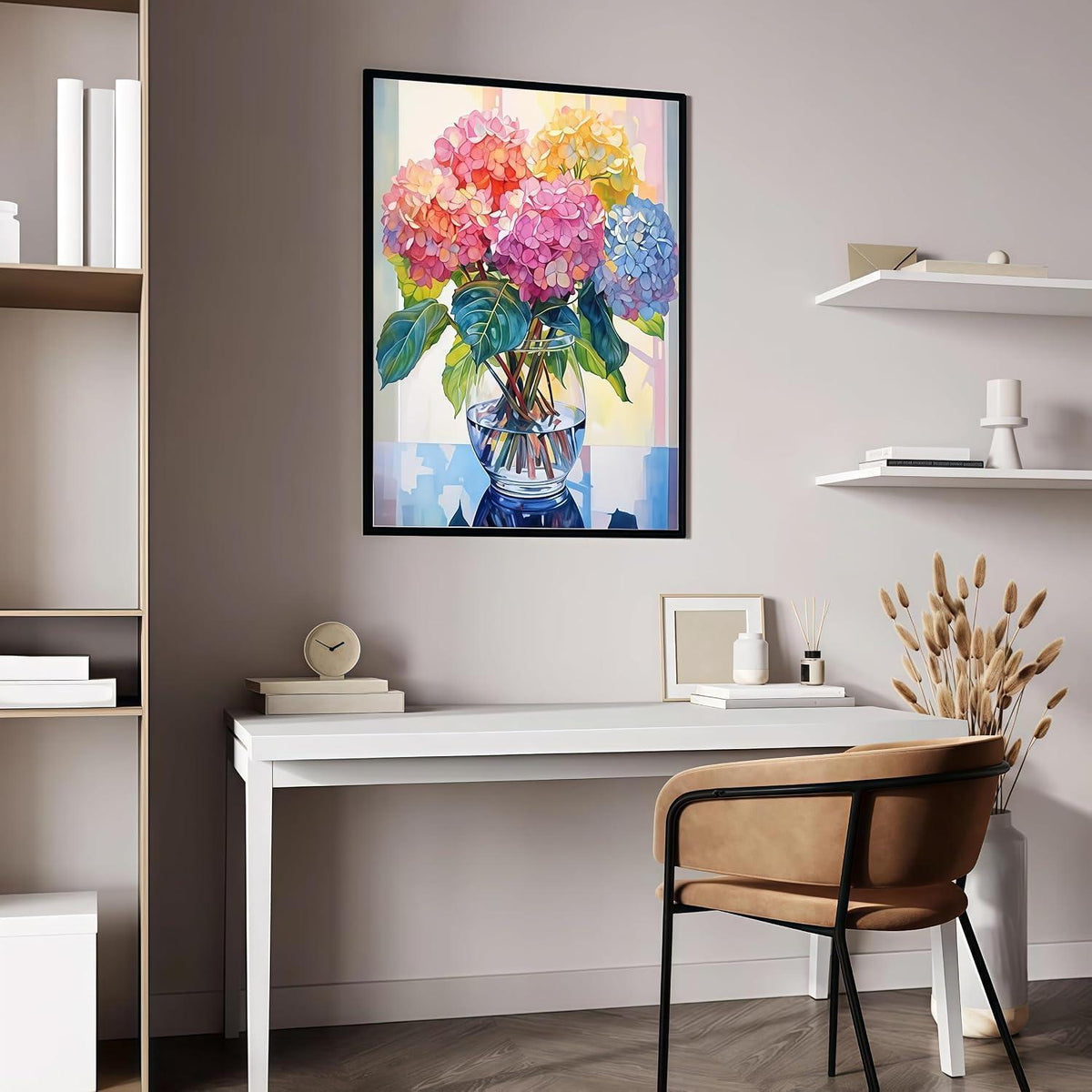 Diamant Painting 2er Set Blumen 5D Bastelset Wohnzimmer Deko
