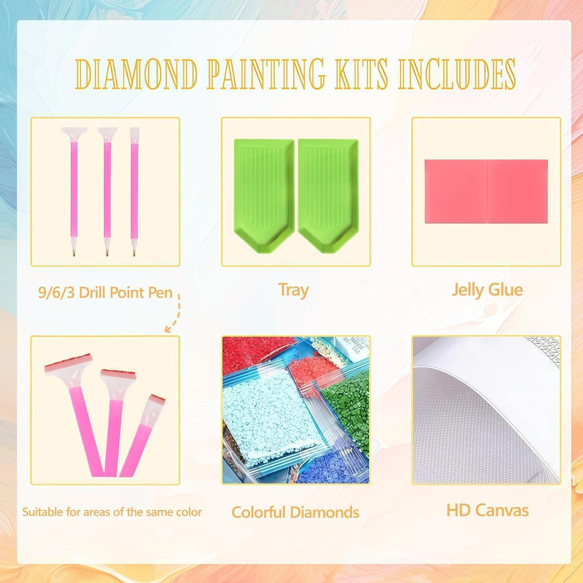 Diamant Painting 2er Set Blumen 5D Bastelset Wohnzimmer Deko