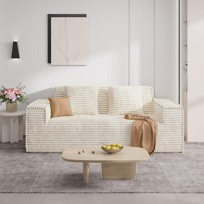 Boneless Cord Sofa mit Schlaffunktion – Modernes Wolkensofa Beige