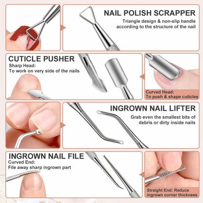 12-teiliges Maniküre Set für Nagelpflege Zuhause & Studio