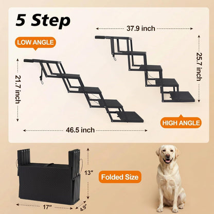 Hundetreppe Klappbar – Gelenkschonend & Stabil für Auto, SUV