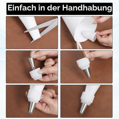 Baumwoll Spritzbeutel Set – 4 Größen für Kuchen & Torten