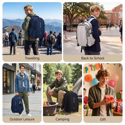 Schulrucksack Jungen Teenager – Wasserdicht & Trolley-Kompatibel