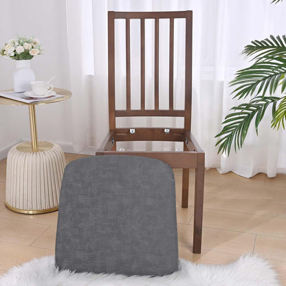 Stretch Stuhlhussen Set Grau – Abnehmbar & Waschbar