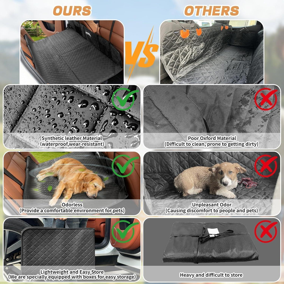 Rücksitzverlängerung für Hunde & Kinder – Wasserdicht & Kratzfest