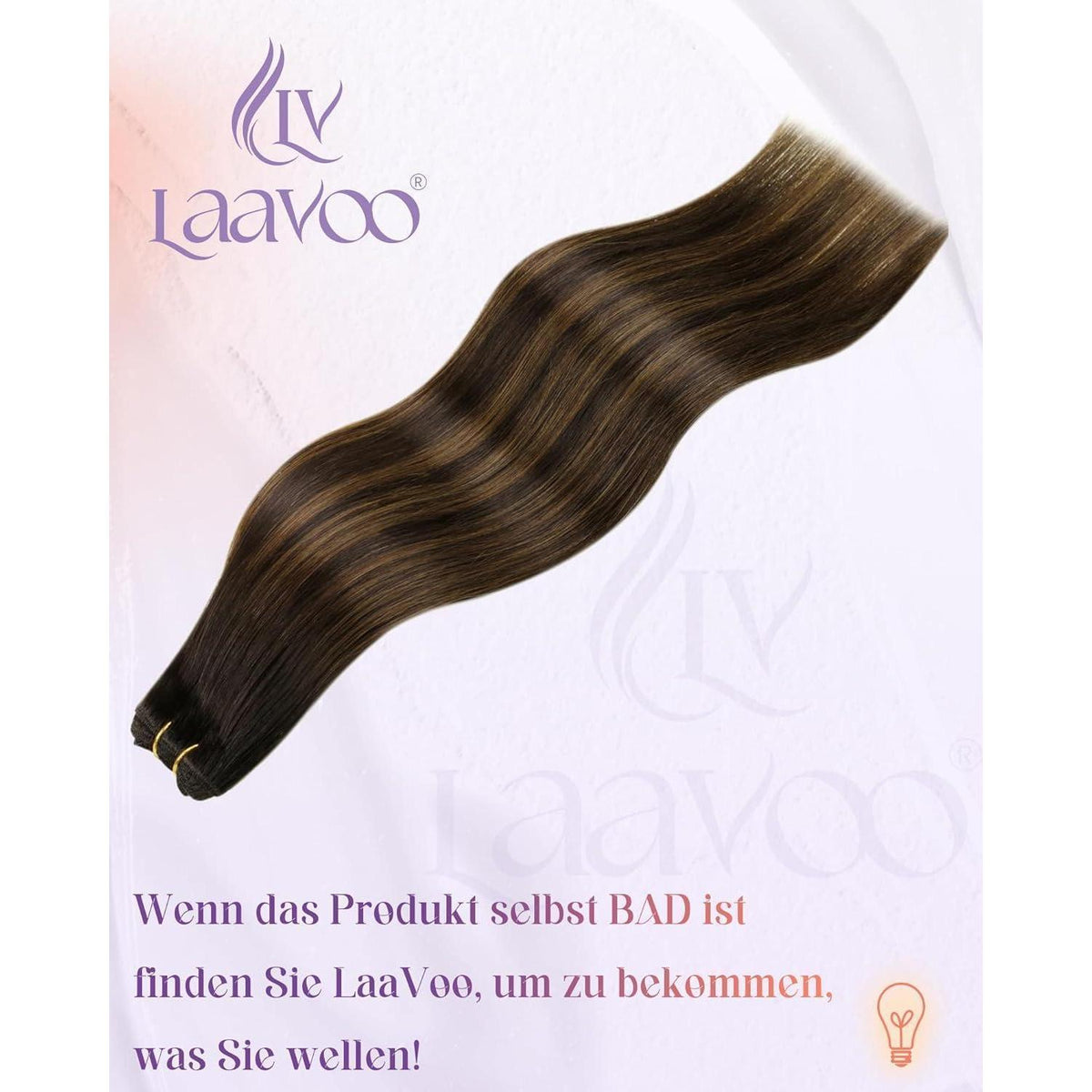 Echthaar Tressen Braun Balayage Ombre 35cm Remy Haar