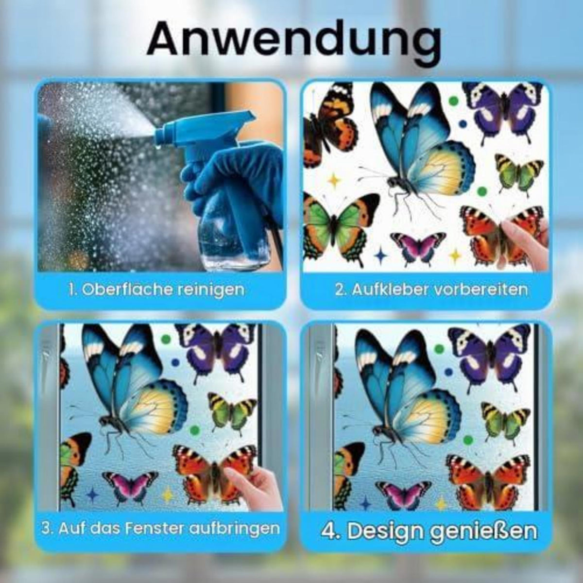 Fensterbilder Schmetterlinge – Lebendig & Doppelseitig