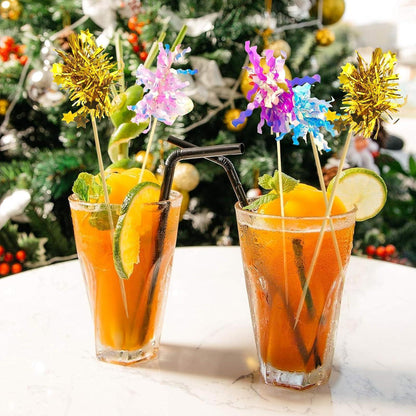 70 Cocktail Feuerwerk Sticks | Bunte Party Spieße für Snacks & Drinks